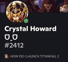 a picture of a person named crystal howard with the number 2411