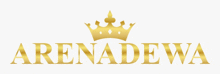 a logo for arena dewa with a gold crown