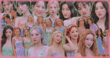 a collage of images of a group of girls with different hair colors