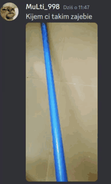 a picture of a blue pole with the name multi_998 on the bottom