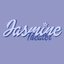 a logo for the jasmine theater with a flower on it