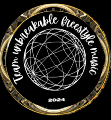 a logo for team unbreakable freestyle music shows a globe