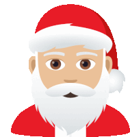 a cartoon drawing of santa claus with a beard