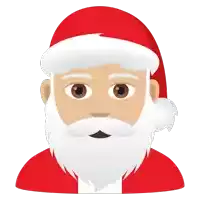 a cartoon drawing of santa claus with a beard