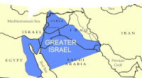 a map of the middle east showing greater israel