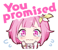 a girl with pink hair is crying and says you promised