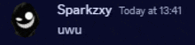 a screenshot of a message from sparkzxy