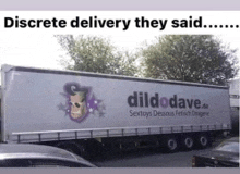 a truck that says dildodave.de on the side