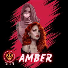 a picture of a woman with the name amber