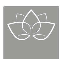 a logo for laguna salon & spa with a lotus flower in the center