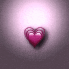 a pink heart on a purple background with a shadow