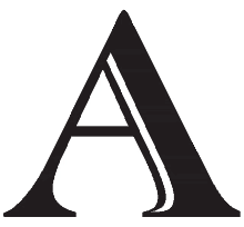 the letter a is shown in black and white