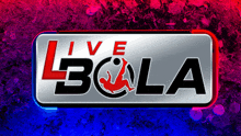 a live bola logo with a soccer ball in the center