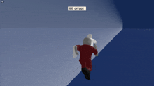 a screenshot of a video game with a sign that says offside