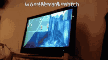 a tv screen shows a waterfall and the words worsttheerankrmatch