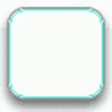 a white square with a blue border and a shadow on a white background .