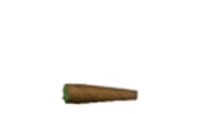 a close up of a rolled up cigar on a white background .