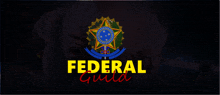 a logo for the federal guild with a bear behind it