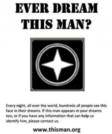 a poster that says ever dream this man with a star in a circle