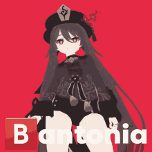 a picture of a girl with the name bantonia written below her