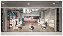 an artist 's impression of an urban traveller fashion store