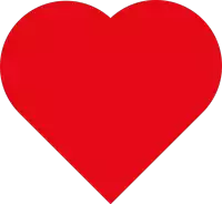 a red heart with a white background is a symbol of love