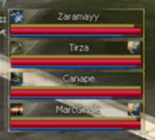 a screenshot of a video game with the name zaramayy on top