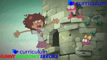 curriculum funny windows errors is written on the bottom of a cartoon