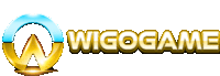 a logo for wigogame with a blue circle