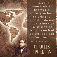 a quote by charles spurgeon is on a poster