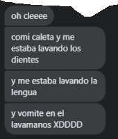 a screenshot of a text message in spanish