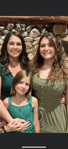 two women and a little girl posing for a picture