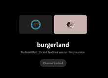 a screenshot of a channel called burgerland