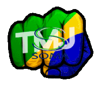 a fist with the letters tmj and soma on it