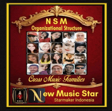 a poster for nsm organizational structure cross music families new music star starmaker indonesia