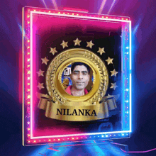 a picture of a man with the name nilanka written on it