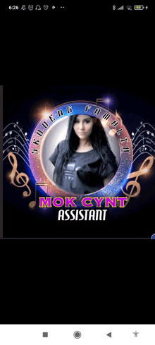 a picture of a woman in a circle with the name mok cynt assistant