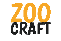 a logo that says zoo craft in yellow and black