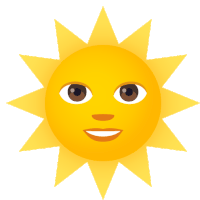 a sun with a smiling face on it