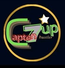 a logo for apten hustler with a star on it