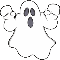 a cartoon drawing of a ghost with its mouth open