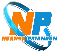 a logo for nuansa priangan with a blue ring around it