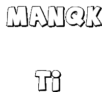 a black and white drawing of the word mangk ti