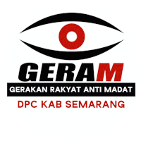 a black and red logo that says geram