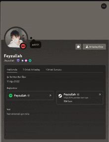 a screenshot of a person 's facebook page with the name feyzullah on it