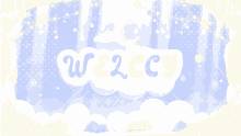 welccy is written on a cloud in a blue sky