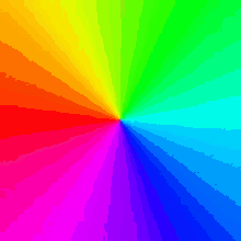 a rainbow colored background with a swirl of colors