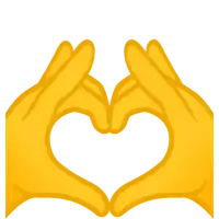 a pair of hands make a heart shape with their fingers