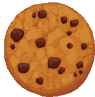 a brown cookie with chocolate chips on it