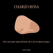 a picture of a rock that says " cuarzo rosa "